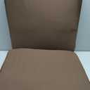 Geetery 2 Pcs Recliner Seat Cushions for Elderly 20 x 20 x 4 Inch Thick Chair Cushion for Long Sitting Foam Curved Edge Wedge Seat Pad with Non Slip Backing and Washable Cover for Chair, Couch(Brown)