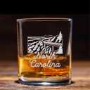 North Carolina State Engraved Whiskey Glass - Moving To North Carolina Gift - Christmas - Birthday - Holiday Gift For Family - Friends