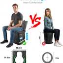 2026 Upgraded XL Portable Toilet for Adults, Large Camping Toilet with Lid and Carry Bag, Tall portable potty for Camping, Hiking, Beach, Car Travel, Truck, RV, Road Trips