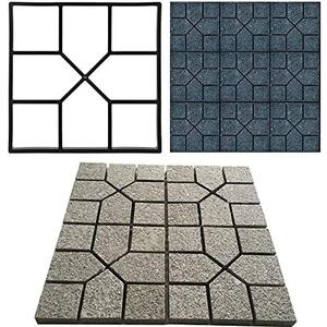 Walk Maker Garden Pavement DIY Maker Reusable Concrete Cement Stone Design for Paving Pavement Patio Walkway 15.75 x 15.75 inch