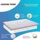 LEISURE TOWN Cotton Queen Mattress Pad Fitted Quilted Mattress Cover Pillow Top Mattress Topper Cooling Soft Breathable Mattress Protector with 8-21 Deep Pocket,Machine Washable (60x80 White)
