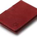 FOXHACKLE Leather Credit Card Holder Wallet for Men and Women, Thin Bifold RFID Blocking Wallet, Slim Front Pocket Minimalist Wallet, Small Card Case