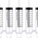 8 Pack 100ml Plastic Syringe for Scientific Labs, Dispensing, Measuring, Watering, Refilling, Multiple Uses