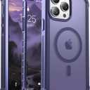 for iPhone 13 Pro Max case, with [Compatible with MagSafe][Military Grade Drop Protection][Heavy Duty Protection][Non-Slip][Shockproof] with 2-Layer Durable Bumper Phone Case 6.7''-Dark Purple