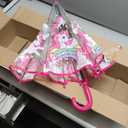 Kids Clear Bubble Umbrella for Girls & Boys, Transparent Dome Umbrella for Kids Ages 310, Auto-Open Windproof Rain Umbrellas, Lightweight Toddler Umbrellas for School, Outdoor Use (Clear Red Unicorn)