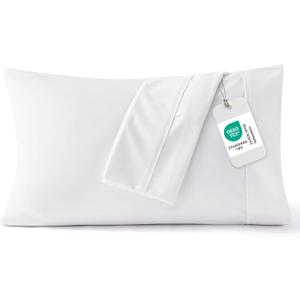 Bedsure Pillow Cases Standard Size Set of 2 - White Brushed Microfiber Pillowcases, Super Soft Pillowcase, Pillow Shams Covers with Envelope Closure for Kids, Wrinkle, Fade Resistant, 20x26 Inches