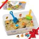 Creativity for Kids Sensory Bin: Construction Zone Playset - Preschool Learning Activities, Excavator Toys for Boys Ages 3-5+, Outdoor Toys and Gifts for Kids