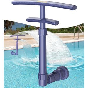 Pool Fountain for Above and Inground Pools, 2 in 1 Dual Spray Pool Waterfall Aerator, Adjustable Pool Sprinkler Fountain Swimming Pool Cooler, Above Ground Pool Accessories Pool Decor