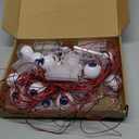 Xuhal 12 Pcs Halloween LED Glowing Light for Mask Costume Skull Skeleton 24'', Battery Not Include (Red)