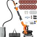 Drywall Sander, 1000W Popcorn Ceiling Removal Tool, Automatic Drywall Sander with Vacuum Dust Collection, LED Light, 6 Variable Speed 800-2200RPM, Foldable & Extendable Handle,15Pcs Sanding Discs