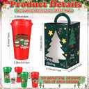 Mimorou 36 Set Teacher Appreciation Cups Bulk, 16 oz Reusable Coffee Cups for Teachers with Lids and Individual Gift Boxes, End of Year Teacher Appreciation Gifts in Bulk, Plastic Tumblers for Staff