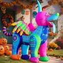 6FT Halloween Inflatable Blow Up Decorations, Dia de Los Muertos Day of Dead Alebrije, Built-in LEDs for Holiday Party, Garden, Lawn, Yard, Patio Décor