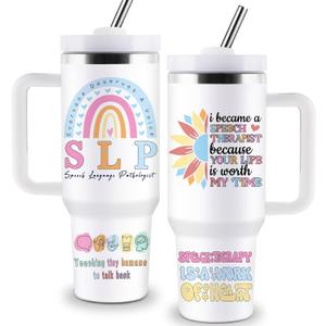 Speech Language Pathologist Gifts, Speech Therapy Gifts, SLP Gift for Women, SLP Graduation Gift, 40oz Stainless Steel Tumbler