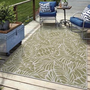 Keen Home Design Waterproof Outdoor Area Rug, Patio Deck Porch, 6x9, 6' x 8'10"