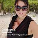 Baby Wrap Sling Carrier for Newborn, Infant, Toddler, Kid | Breathable Lightweight Stretch Mesh Water Sling | Nice for Summer, Pool, Beach, Swimming | Perfect Shower Gift Champagne