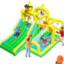 Duck Bounce House with Extra Wide Slide, Climb Wall & 2in1 Pool
Jumping House for Toddlers with Wide Climbing Wall, Basketball Hoop, Ring Toss, and Punching Bag for Indoor/Outdoor Play