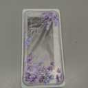 ilnehc Flower Pattern Designed for iPhone 13 Pro Max Case[with Screen Protector], Floral Clear Women Phone Case Shockproof Protective Soft TPU Bumper Cover 6.7 Inch 2021(Lavender/Purple)