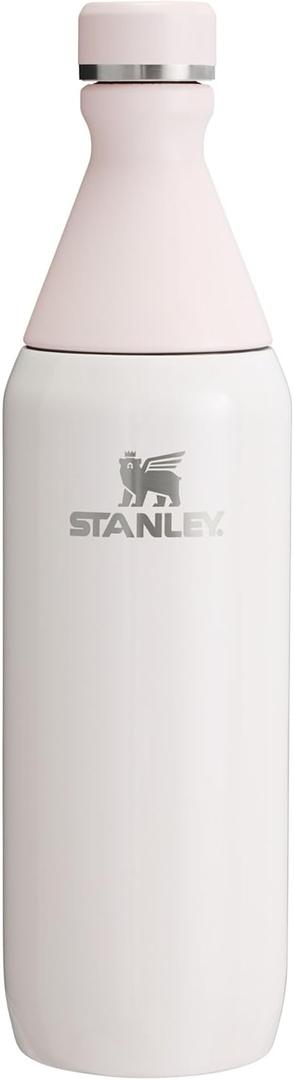 Stanley All Day Slim Bottle 20 oz | Twist On Lid with Leakproof Seal | Slim Design for Travel & Gym | Insulated Stainless Steel | BPA-Free | Rose Quartz