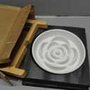 White Ceramic Dog Bowl Slow Feeder for Medium and Large Breed, Elevated/Raised 1.5 Cup 8.26 in Slow Feeding Bowl,Puzzle Dog Food Bowl for Fast Eater,Maze Dish for Fast Eater