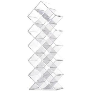 Acrylic Makeup Storage Organizer Lipstick Holder - Clear Tower Stand for Cosmetics, Fits Small to Large Lipsticks - 2 Pack