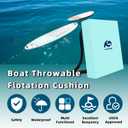 Throwable Flotation Cushion,Emergency Foam Boat Throwable Flotation Device | USCG Coast Guard Approved Type IV PFD Boat Throw Seat Cushion Life Preserver Emergency Safety Equipment for Boat Kayak Canoe