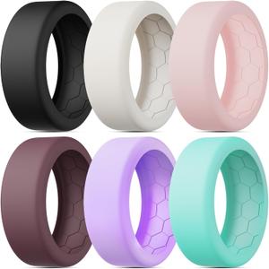 2 x 6 Pack Rings Cover Compatible with Ultrahuman Ring Air/Oura Ring Gen 4/Gen 3, Upgraded Anti-Slip Texture, Anti-Scratch Elastic Silicone Protector Case Accessories for Men Women Working Out Gym