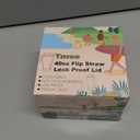 Tnvee 40 Oz Tumbler Flip Straw Lid for Stanley Tumbler- Silicone Cup Lid Replacement with Dustproof Cover Leak Proof for 40 OZ Stanley Cup Accessories - Rose Quartz