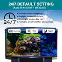 hygger 24/7 Mode Submersible Aquarium LED Light, Full Spectrum Hidden Fish Tank Light with 3 Rows Beads 7 Colors Auto On Off Sunrise-Daylight-Moonlight, Adjustable Timer Brightness