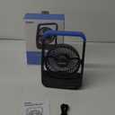 Gazeled F24 Battery Operated Fan, Camping Fan Battery Powered, Super Long Lasting, Portable D-Cell Battery Powered Desk Fan with Timer, 3 Speeds, Quiet, 180 Rotation, for Office,Bedroom,Outdoor, 5'' (Blue)