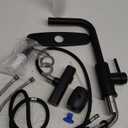 Matte Black Waterfall Kitchen Faucets with Pull Down Sprayer & Soap Dispenser, Single Hole & Handle, Pull Out Tap, Stainless Steel Sink Faucet, Suitable for Farmhouse Camper Laundry Rv Bar