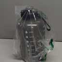 AQUAFIT 1 Gallon Water Bottle with Time Marker - Straw & Chug Lid - BPA Free Gym Water Bottle with Straw - Big Gallon Jug (Gray, 128 oz - 2in1 Lid)