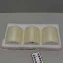 Ivory Flameless Candles Set of 3, 3x3 Real Wax LED Candles with Remote & Timer, Safe Battery Operated Candlelight for Homes with Kids & Pets, Warm Ambient Lighting for Home Decor