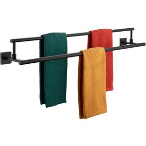 KOKOSIRI Towel Bars 36-Inch Bathroom Towel Holder Oil Rubbed Bronze Double Bath Towel Racks Wall Mounted Stainless Steel B5009ORB-L36