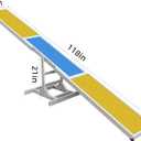 Dog Agility Seesaw - 118"x13"x21" Dog Agility Training Equipment for Backyard Obstacle Courses, Weather Resistant & 2-Level Height Adjustable