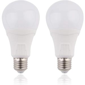 Motion Sensor Light Bulb Outdoor Indoor, 15W (100W Equivalent) Daylight 5000K 1500LM E26 A21 Radar Motion Activated Dusk to Dawn Light for Stairway, Hallway, Porch, Garage, Driveway, Patio, 2 Pack