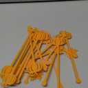 Chengu 50 Pcs 6 Inches Thanksgiving Fall Cocktail Swizzle Sticks Thanksgiving Plastic Drink Stirrer Sticks Cocktail Mixers for Autumn Party Tea Coffee Bar Supplies Decoration