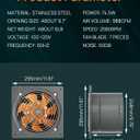 HG Power 10 Inch Exhaust Fan 988 CFM Kitchen Exhaust Fan Wall Mount with Backdraft Damper, Metal Plug In, Extractor Exhaust Ventilation Fan for Attic, Basements, Ceiling, Shop, Greenhouse