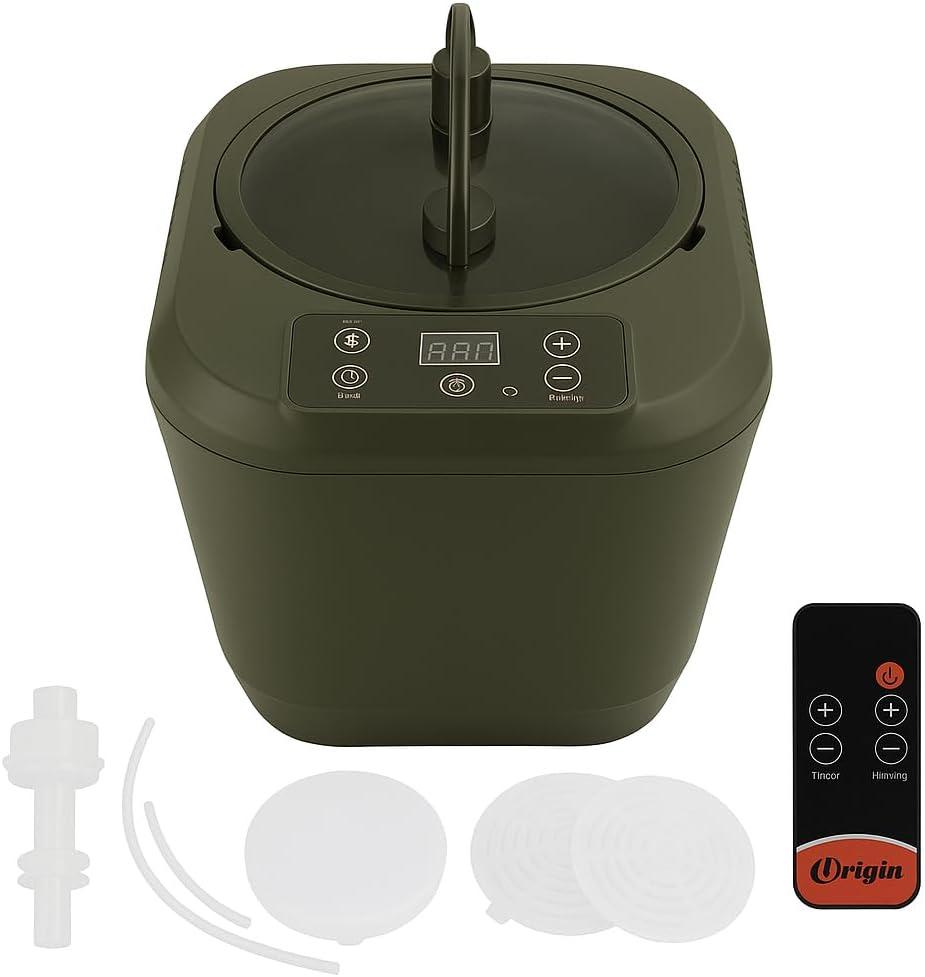 5L Sauna Steamer with Larger Volume and More Steam Output, Fcc Certified 5L & 2000W Steam Generator, Sauna Steamer Machine with Remote Control, Portable Sauna Steamer, Black