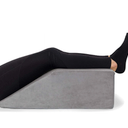Leg Elevation Pillow - Full Memory Foam Top, Leg Rest Elevating Foam Wedge Knee Pillow - Grey,  24"x21"x6" Grey Wedge Pillow