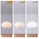 Lantern Pendant Light Lmitation Silk Hanging Lamp White Bubble Chandelier