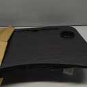 Lap Desk for Bed Adjustable Height, Foldable Bed Table with Storage Drawer, Tablet Slot & Cup Holder, Portable Laptop Stand for Bed & Sofa, Bed Desk for Adults & Kids, Black