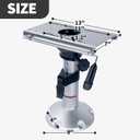 MANUMARINE Boat Seat Pedestal, Aluminum Adjustable Height Locking Boat Seat Pedestals and Bases for Fishing Bass Pontoon Boats