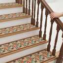 1Pcs Anti Slip Stair Rug - Vintage Pattern Carpet, Reusable Rugs for Home Stairs & Countertops, 29 * 10 inches