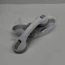 2 Pack Grab Bars for Bathtubs and Showers with 3 Suction Cups, Heavy Duty Handle Removable Handrails for Seniors and Elderly, Bathroom Safety Grip No Drilling Waterproof, Grey (Gray)