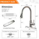 Brushed Nickel Kitchen Faucets with Pull Down Sprayer Kitchen Sink Faucet with Pull Out Sprayer Single Hole Deck Mount Single Handle Stainless Steel Grifos De Cocina 866068SN