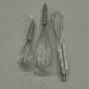 NileHome Stainless Steel Whisk Set 8" 10" 12" Kitchen Whisk Balloon Whisk Kitchen Wisk Wire Whisks for Cooking, Whisking, Blending, Beating, Stirring-3 Pack (Silver-3P)