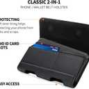 BECPLT for Google Pixel 9 Pro / 8 Pro / 6 / 4 XL Case with Leather Holster and Belt Clip (Black)
