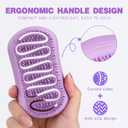 3 x Scalp Massager and Shampoo Shower Brush, Detangling Hair Brush, Scalp Care Hair Brush Wet & Dry detangler for Men and Womenfor Straight/Curly/Thick/Long/Wavy/Damaged Hair, Purple