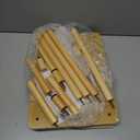 Apicizon 3 Tier End Table, Record Player Stand with Storage Shelf, Wooden Vinyl Record, Nightstand Bedside Table for Small Spaces, Bedroom, Living Room, Easy Assembly, Natural (1 Set)