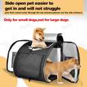 Dog Bike Basket, Foldable Pet Bike Carrier Backpack with Safety Strap, Waterproof Pet Bike Basket Suitable for Small Cats Kitten Puppy Dogs New Black